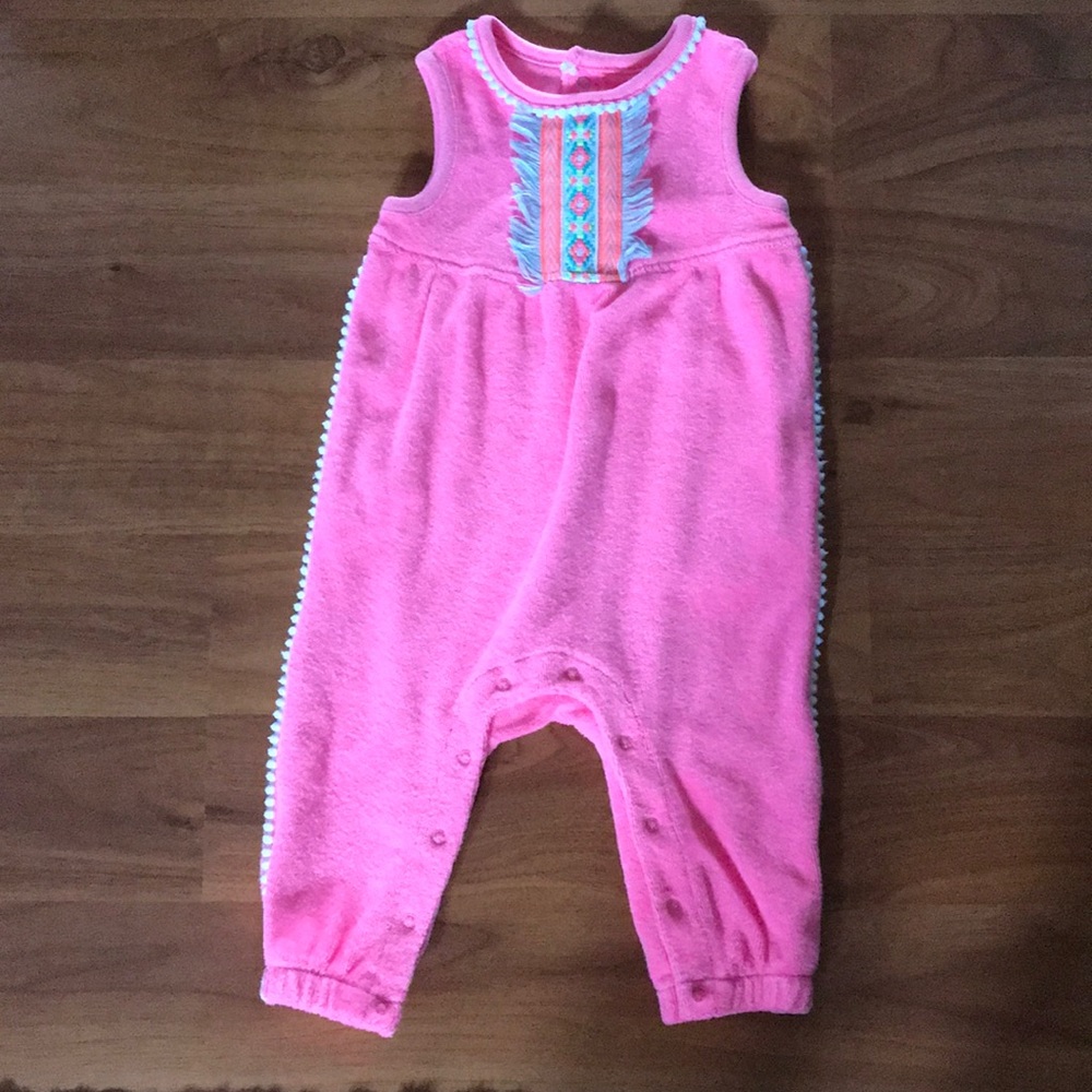 Baby girl Neon pink jumpsuit